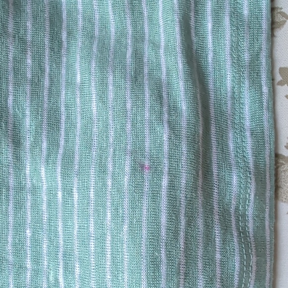 Nicole Miller Light Blue Striped Short Sleeve Top - Picture 10 of 10